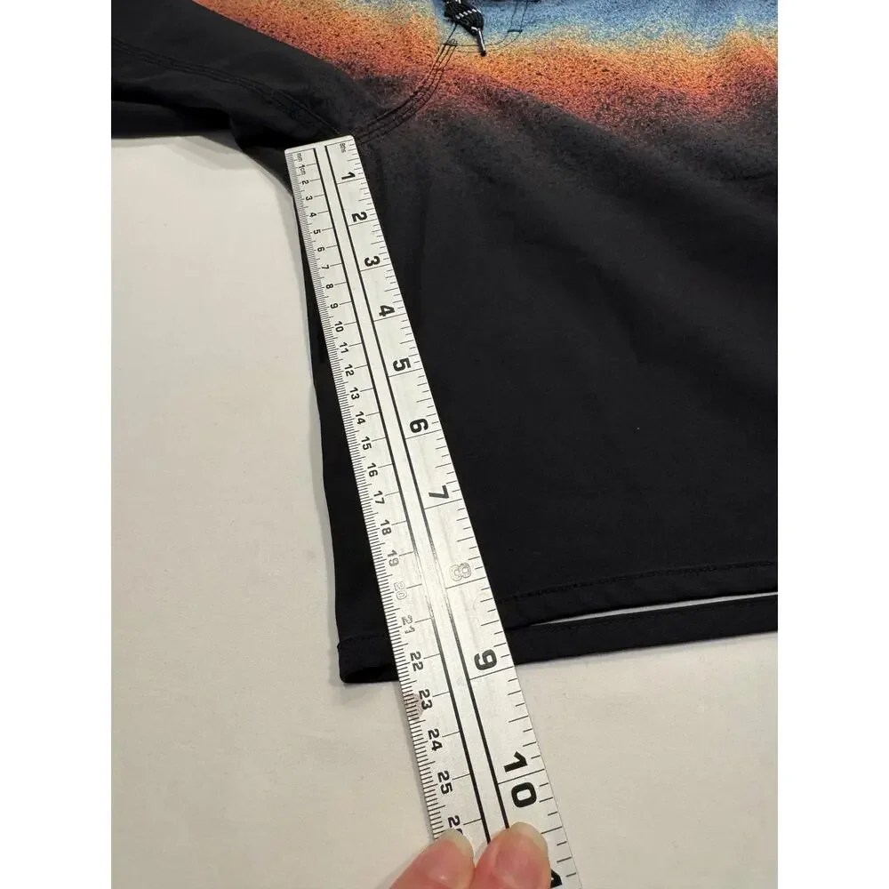 Infinity Surfboards Men's Boardshorts Size‎ 30 Black Blue Orange Ombre Stripe
